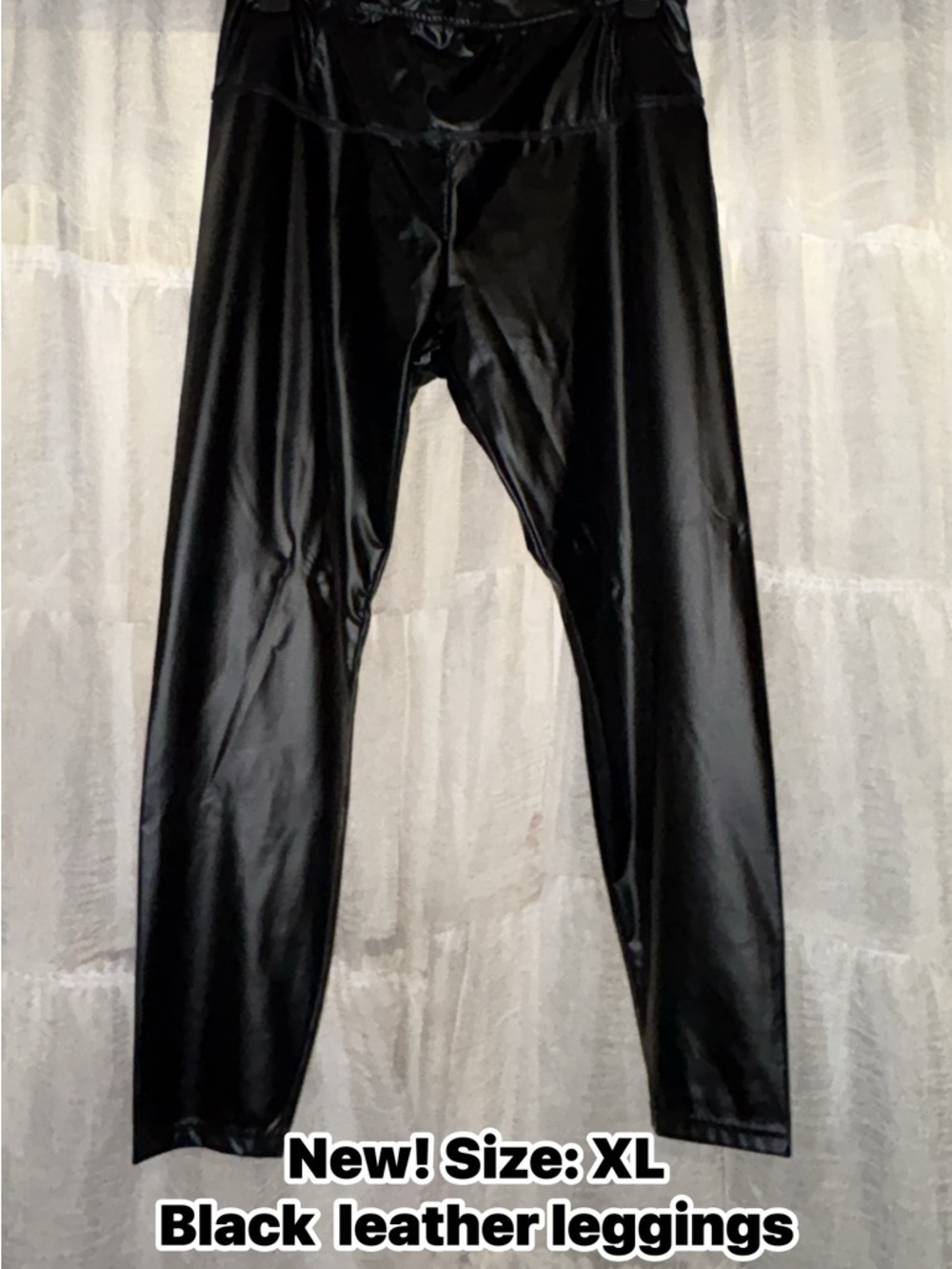 New! Women’s Black Faux Leather legging Pants